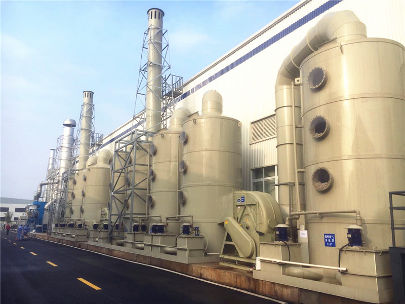 Waste gas treatment equipment production line